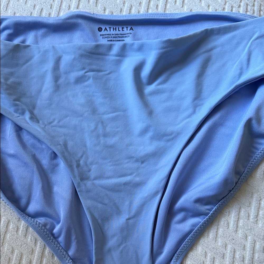 Athleta Sky Blue High-Rise Bikini Bottoms